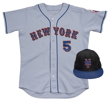 David Wright Game Used & Signed New York Mets Road Jersey With 2006 Game Used Cap (MLB Authenticated, Steiner & Beckett)